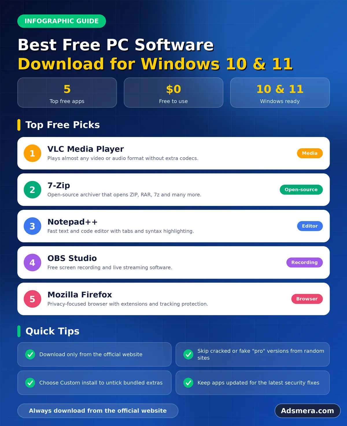 Best Free PC Software Download for Windows 10 & 11